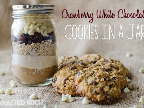 Cranberry White Chocolate Cookies In A Pint Jar Free Printable