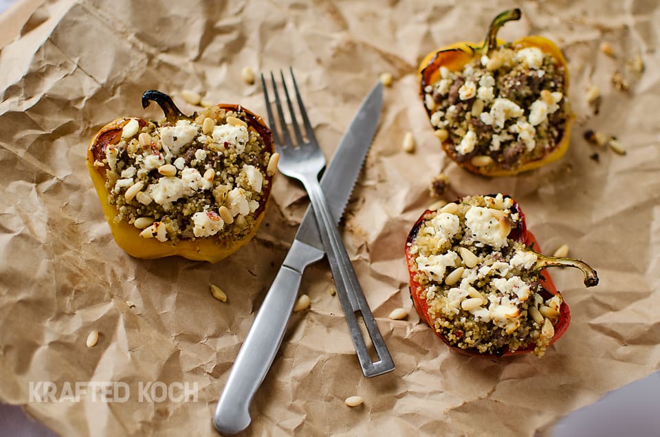 Mediterranean Lamb & Couscous Stuffed Peppers Krafted Koch Greek