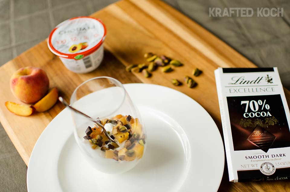 Peach Yogurt Parfait with pistachios and dark chocolate 2 copy