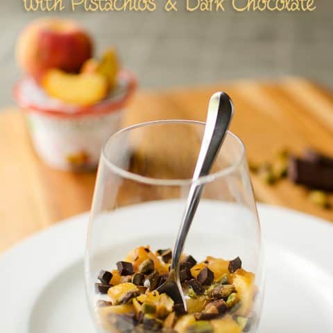 Peach Yogurt Parfait with pistachios and dark chocolate - Krafted Koch