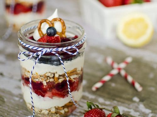 Red, White & Blue Berry Parfait