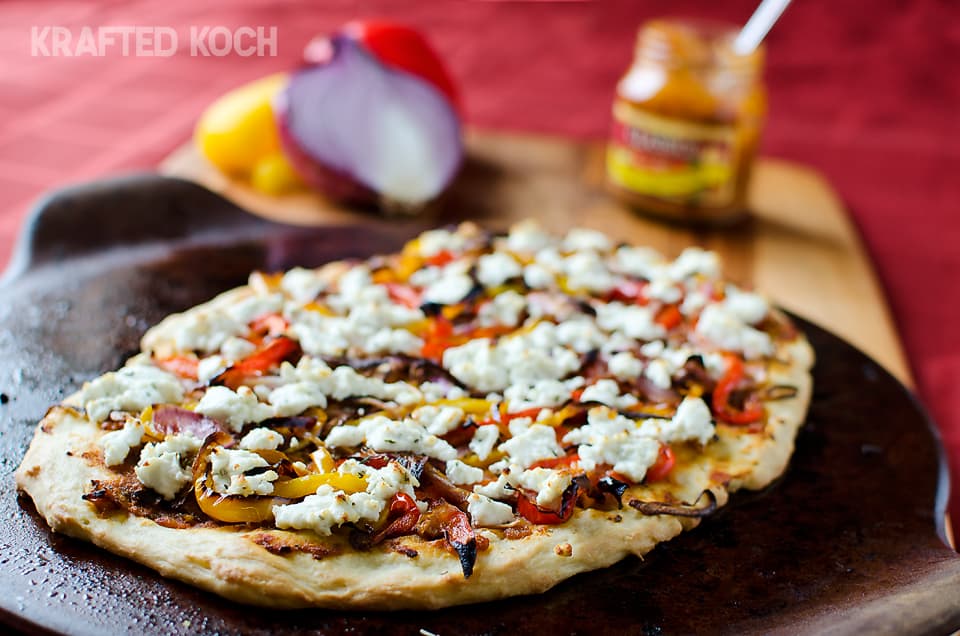 Roasted Vegetable and Goat Cheese Flatbread