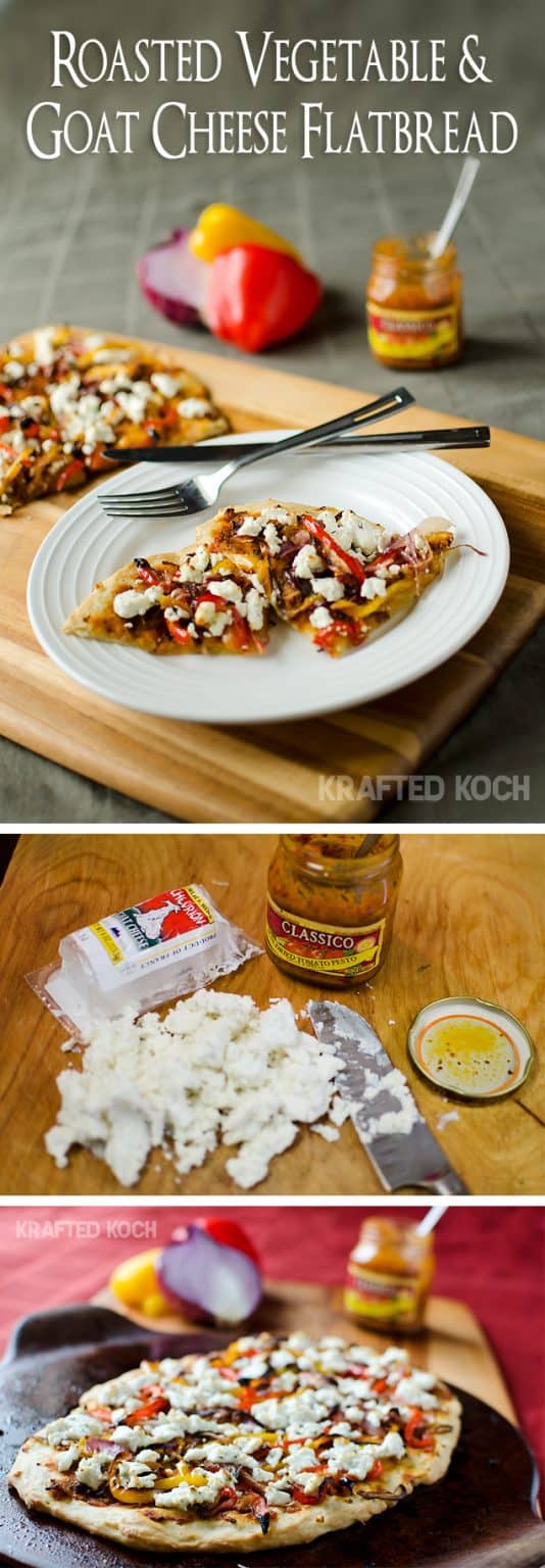 Roasted Vegetable & Goat Cheese Flatbread