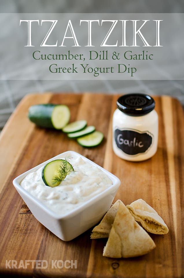 Tzatziki - Cucumber, Dill & Garlic Greek Yogurt Dip Krafted Koch