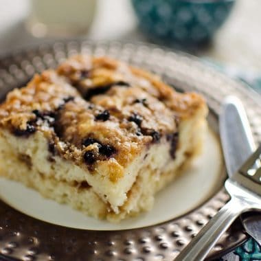 Blueberry Sour Cream Coffee Cake - Krafted Koch