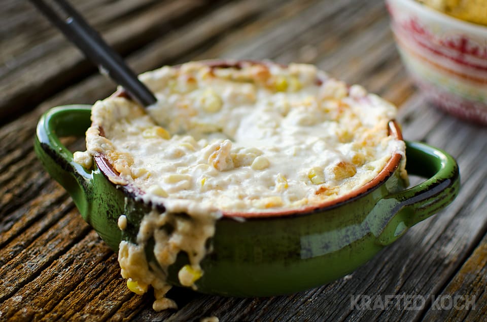 Corn & Green Chili Con Queso Dip - Krafted Koch