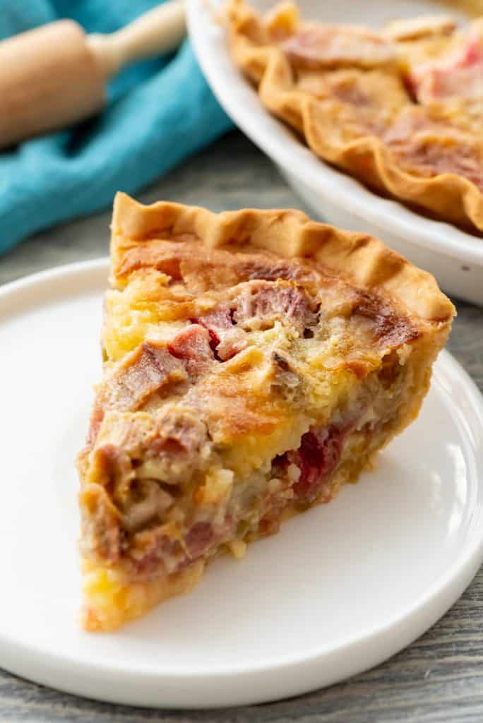 Rhubarb Custard Pie slice