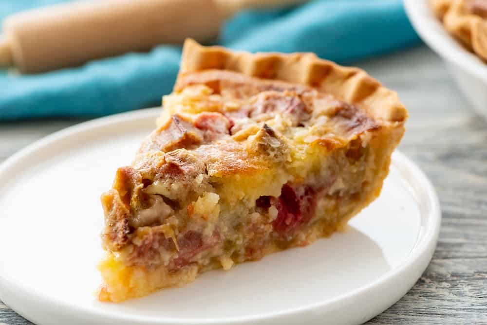 Rhubarb Custard Pie slice