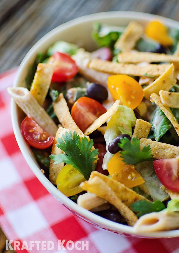 southwest penne & romaine salad