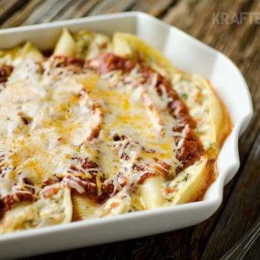 Vegetable & Three Cheese Stuffed Shells - Krafted Koch