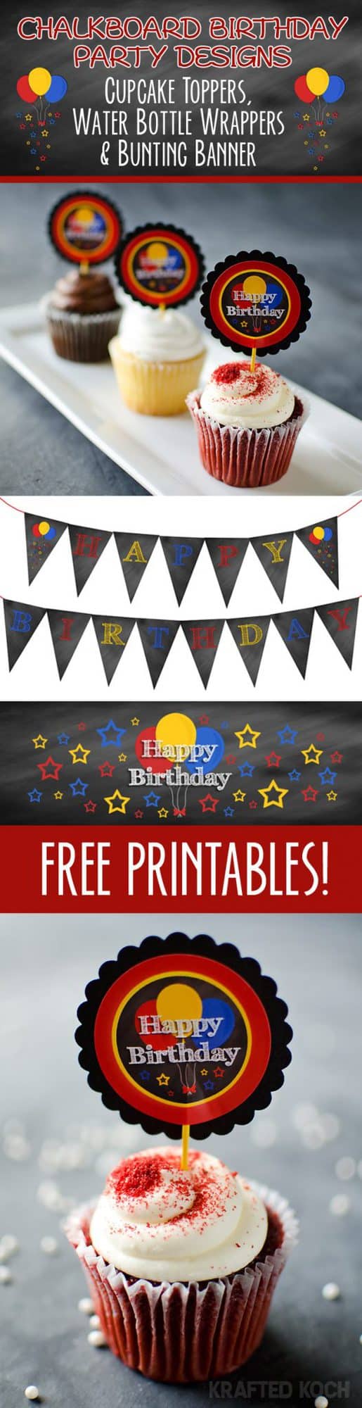 chalkboard birthday party designs – free printables!