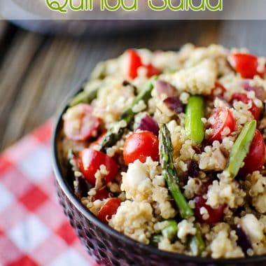 Asparagus and Feta Quinoa Salad or Side Dish - Krafted Koch