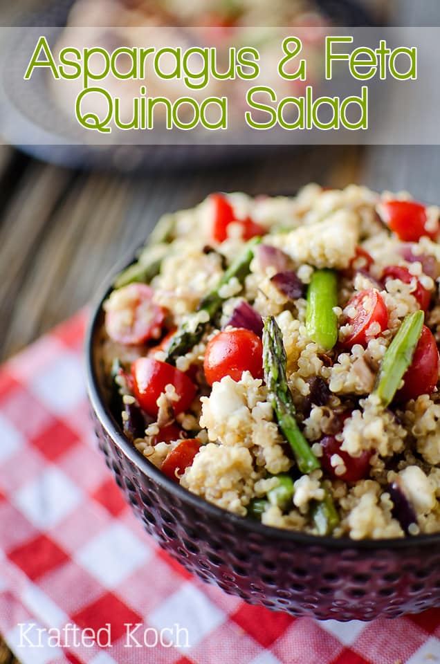 Asparagus and Feta Quinoa Salad or Side Dish - Krafted Koch