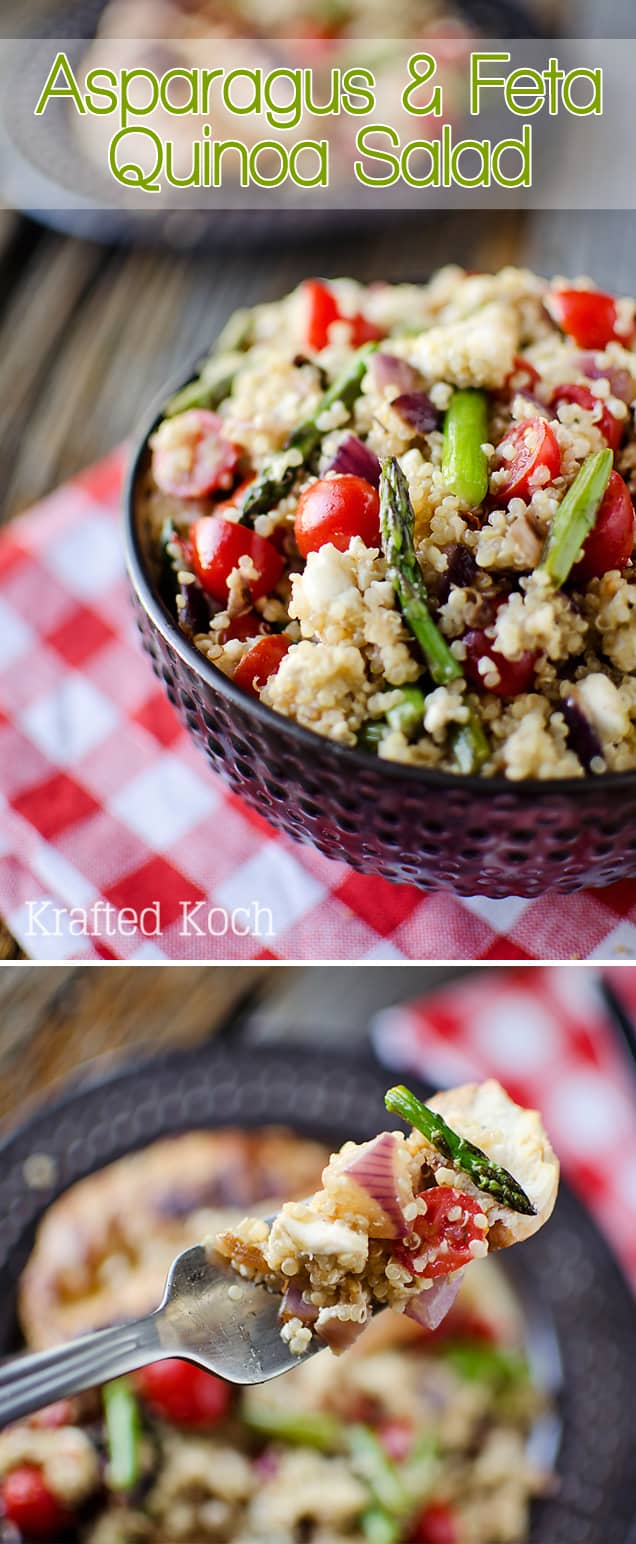 Asparagus and Feta Quinoa Salad - Krafted Koch