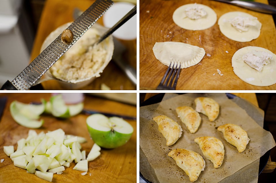 Apple & Cream Cheese Puffs with a Dulce de Leche drizzle - Krafted Koch