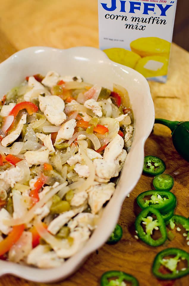 Jalapeno Cornbread & Chicken Verde Bake - Krafted Koch