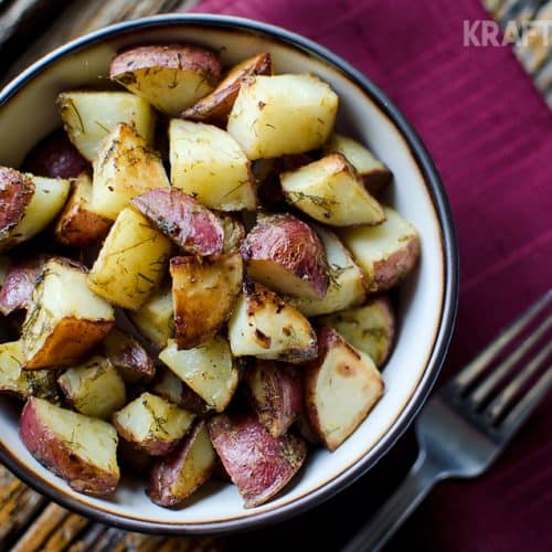 Roasted Dijon & Dill Potatoes Easy & Healthy Side Dish