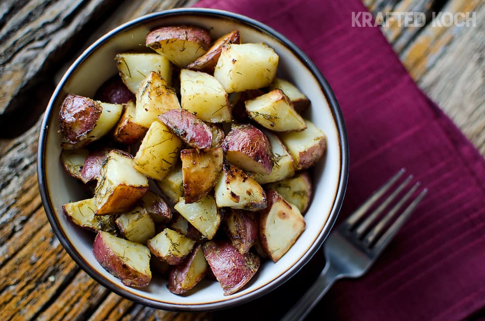 Roasted Dijon & Dill Potatoes - Side Dish - Krafted Koch