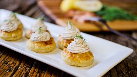 Smoked Salmon & Goat Cheese Puff - Krafted Koch