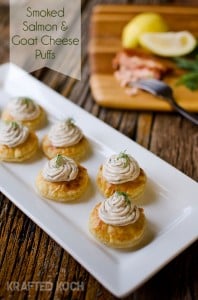 Smoked Salmon & Goat Cheese Puff - Krafted Koch