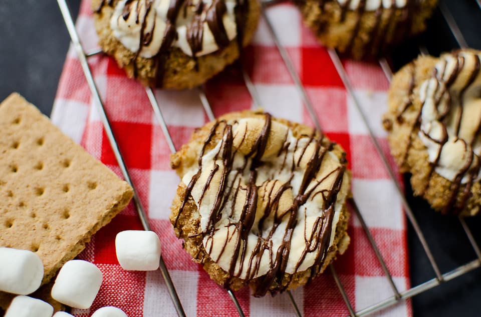 S Mores Thumbprint Cookies