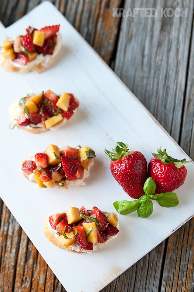 Strawberry & Whipped Feta Bruschetta - Krafted Koch