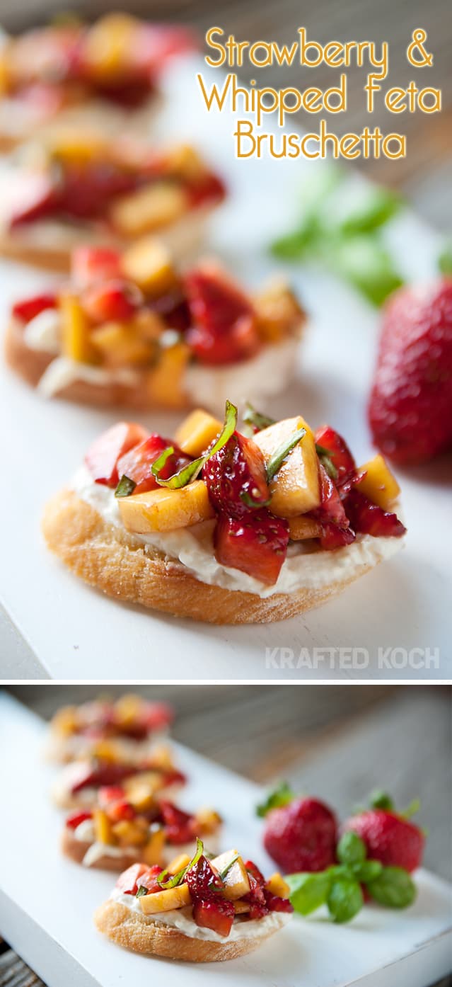 Strawberry & Whipped Feta Bruschetta - Krafted Koch