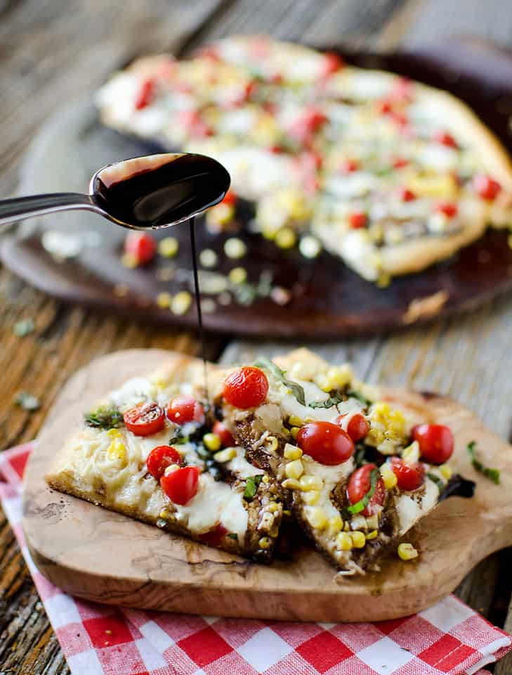 Sweet Corn Caprese Pizza - Krafted Koch