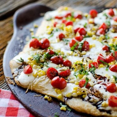 Sweet Corn Caprese Pizza - Krafted Koch