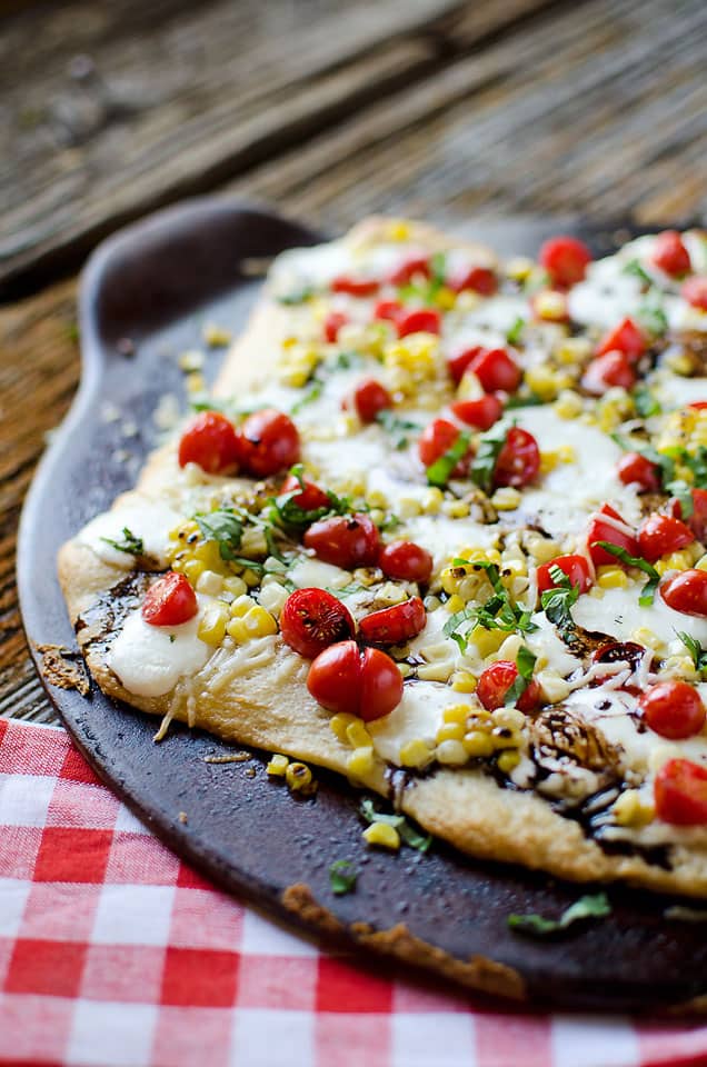 Sweet Corn Caprese Pizza - Krafted Koch