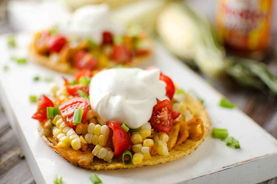 Buffalo Chicken and Sweet Corn Tostada - Krafted Koch