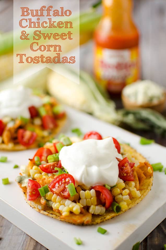 Buffalo Chicken and Sweet Corn Tostada - Krafted Koch