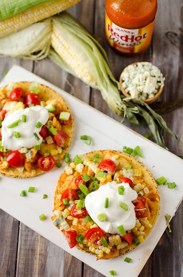 Buffalo Chicken and Sweet Corn Tostada - Krafted Koch