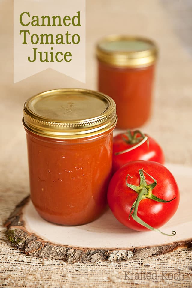 Grandma's Homemade Spiced Tomato Juice  - Krafted Koch - Canning Recipe