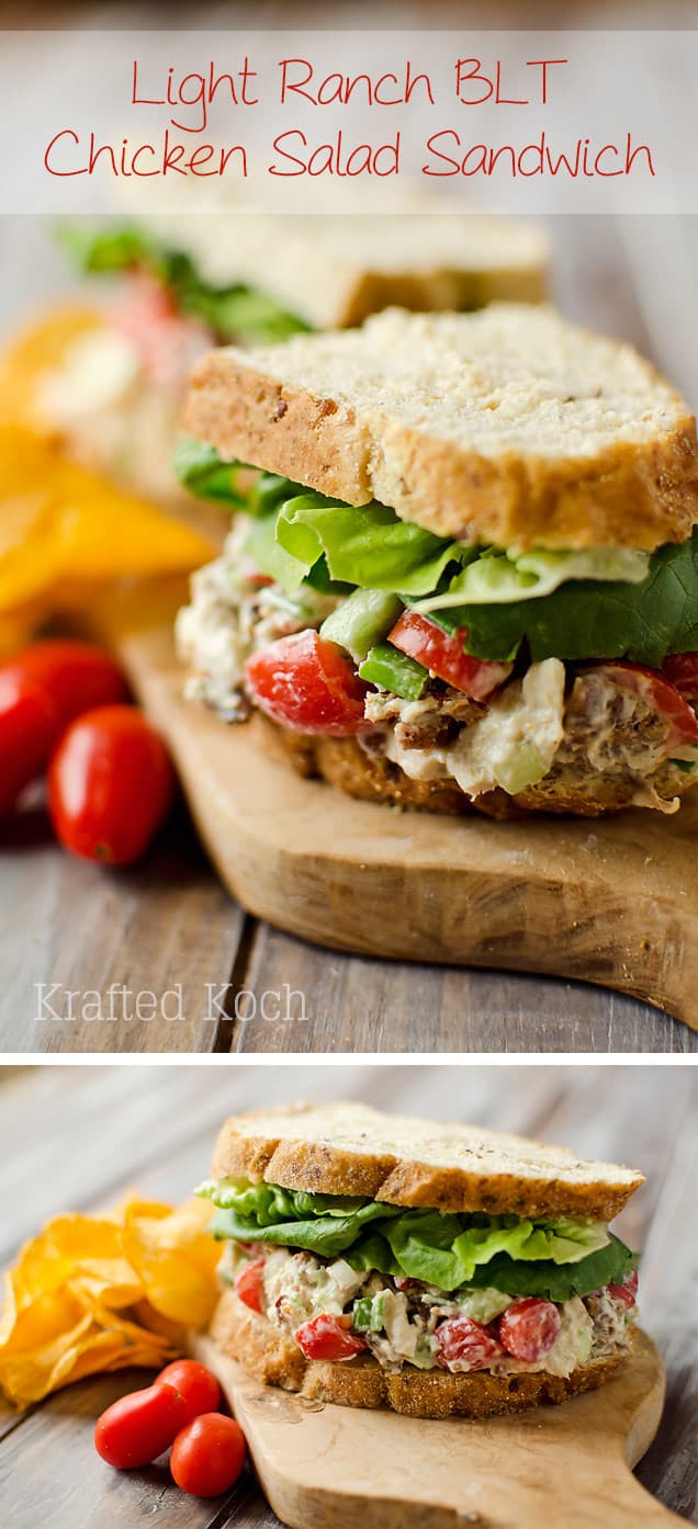 light ranch blt chicken salad sandwich