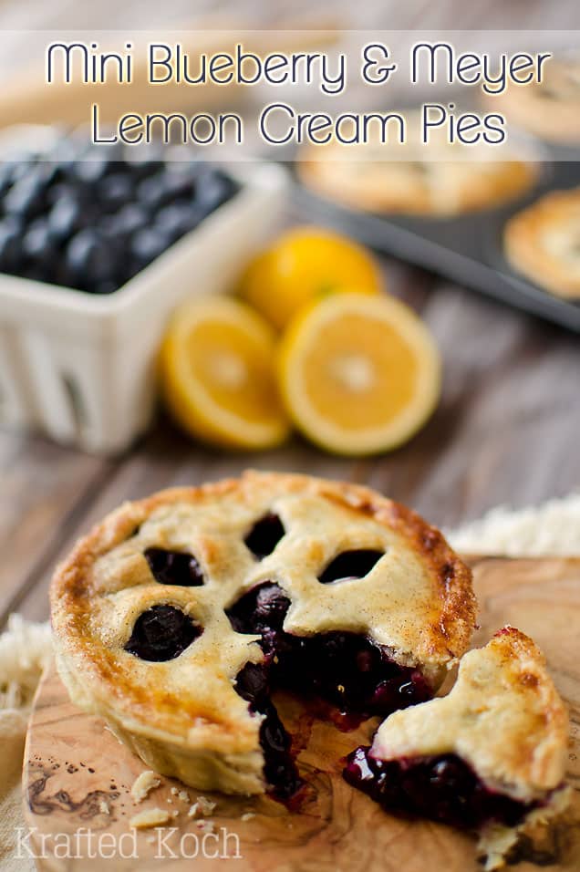 Mini Blueberry & Meyer Lemon Cream Pies - Krafted Koch