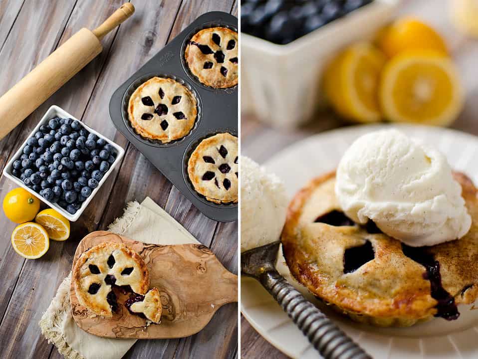 Mini Blueberry & Meyer Lemon Cream Pies - Krafted Koch