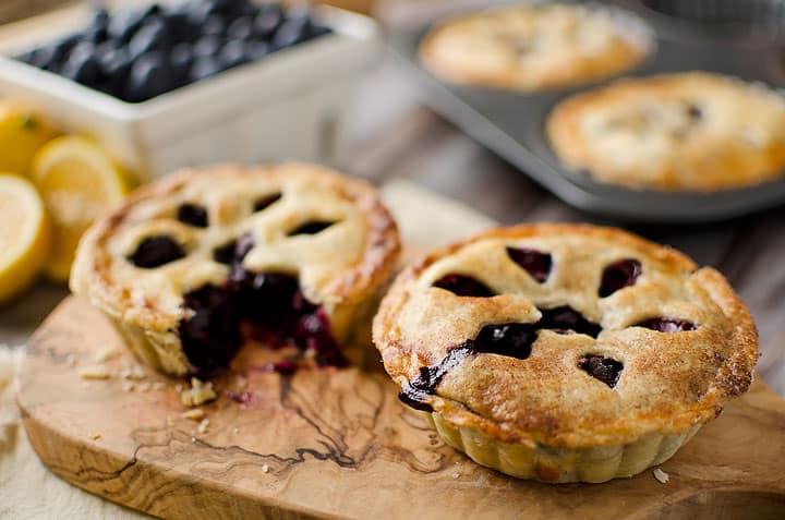 Mini Blueberry & Meyer Lemon Cream Pies - Krafted Koch