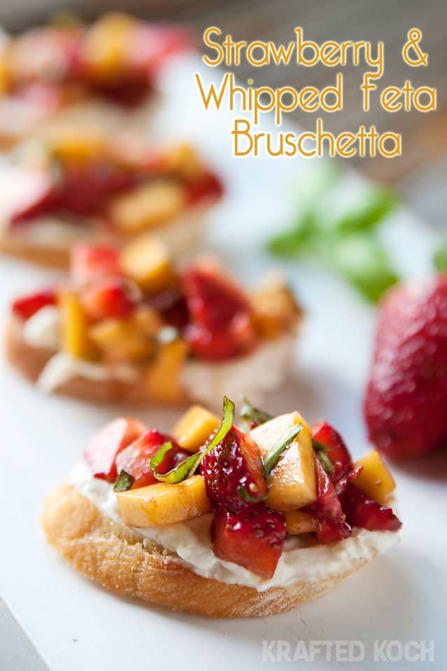 Strawberry & Whipped Feta Bruschetta - Krafted Koch