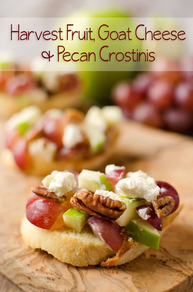 Harvest Fruit, Goat Cheese & Pecan Crostinis - Krafted Koch - A fantastic appetizer recipe for the holidays!