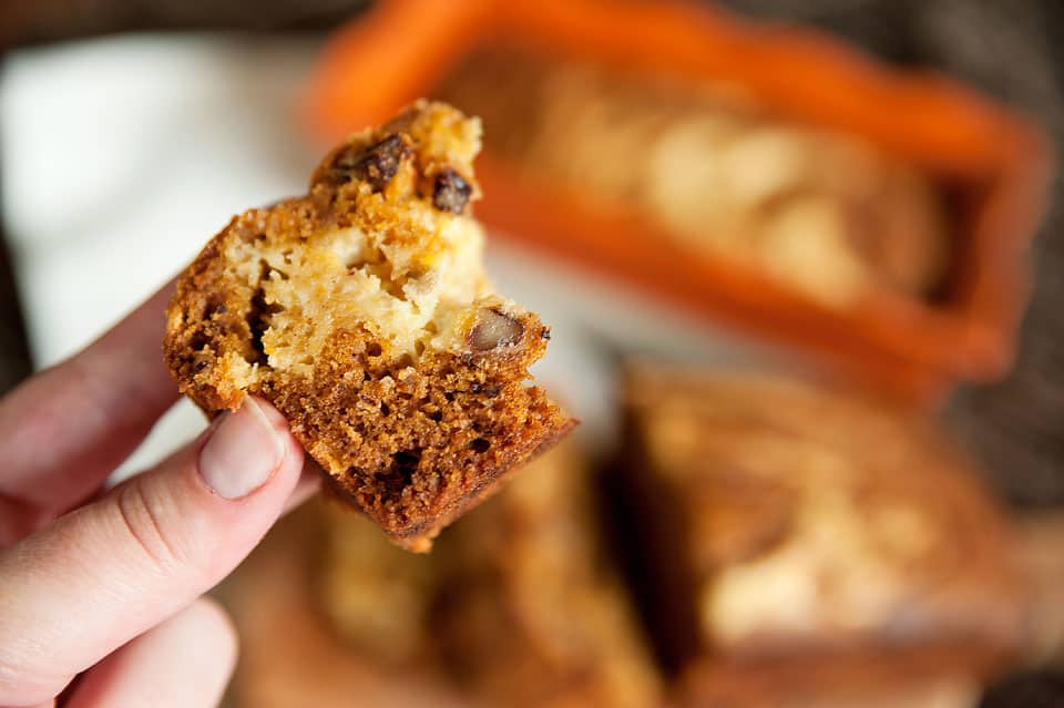 Pumpkin Pecan Bread with Orange Mascarpone Swirl - Krafted Koch