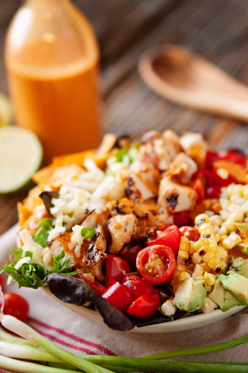 Southwest Chicken Cobb Salad with Chipotle Lime Dressing