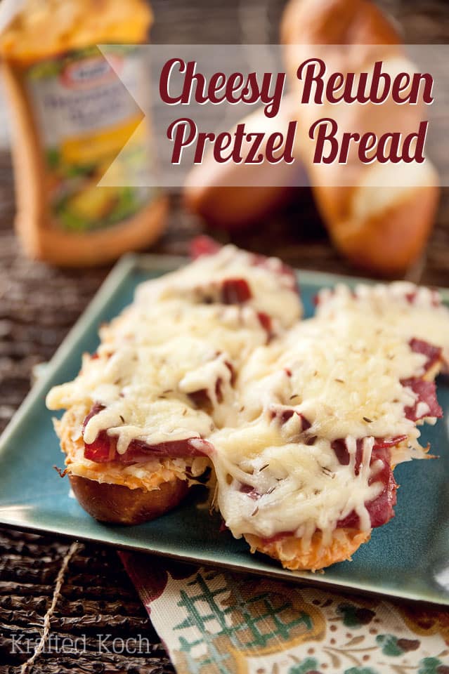 Cheesy Reuben Pretzel Bread - Krafted Koch - A simple and flavorful recipe that makes for a simple weeknight dinner.