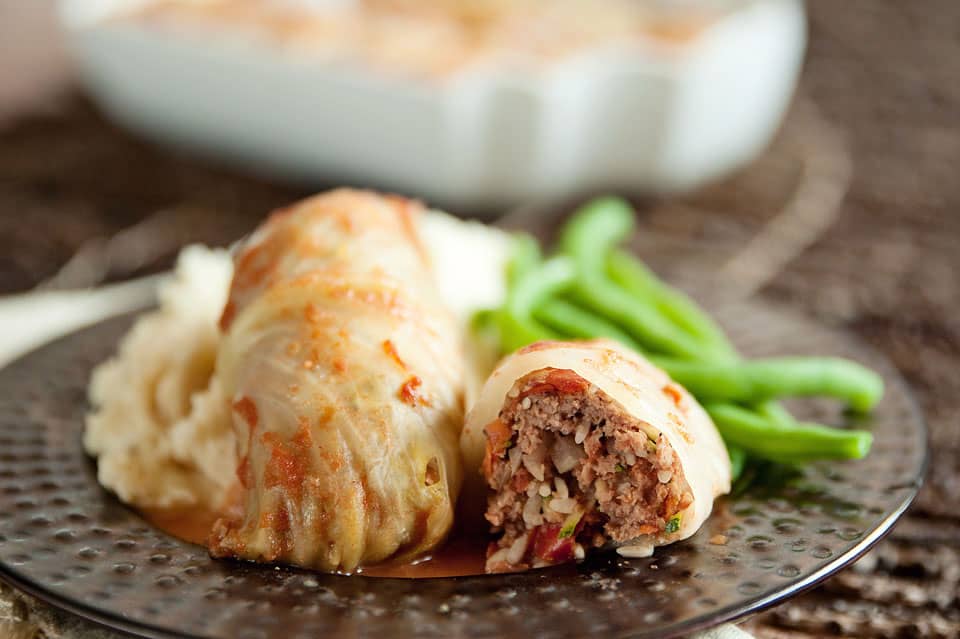 Beef, Rice & Vegetable Stuffed Cabbage Rolls - Krafted Koch