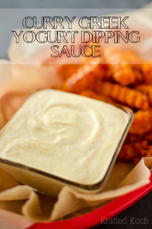 Curry Greek Yogurt Dipping Sauce - Krafted Koch - An amazingly flavorful dipping sauce recipe perfect for sweet potato fries!