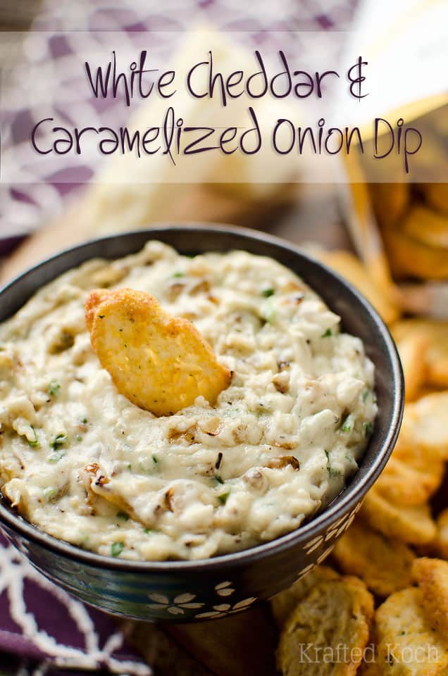 White Cheddar & Caramelized Onion Dip - Krafted Koch