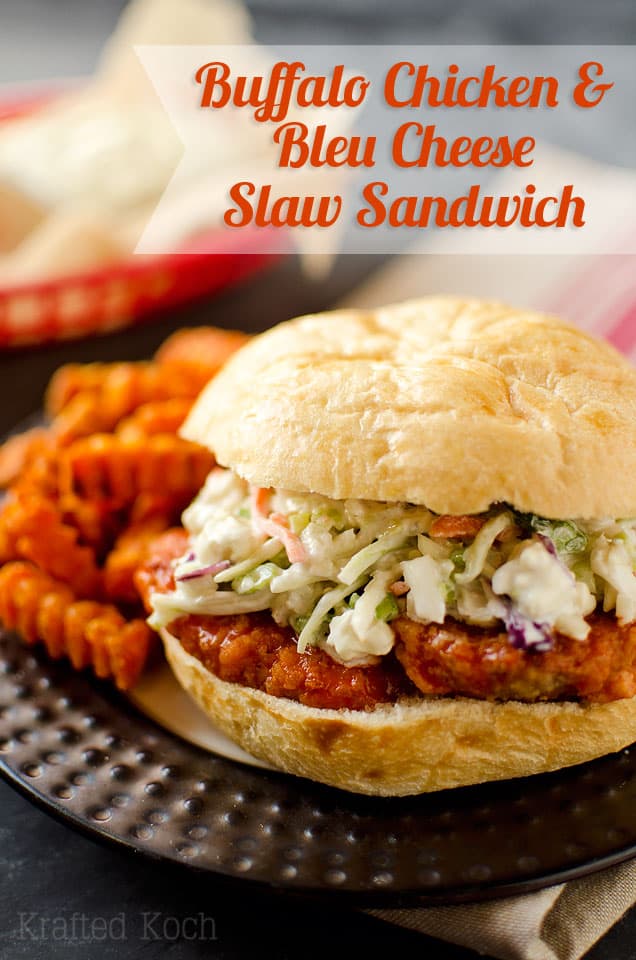 Buffalo Chicken & Bleu Cheese Slaw Sandwich - Krafted Koch