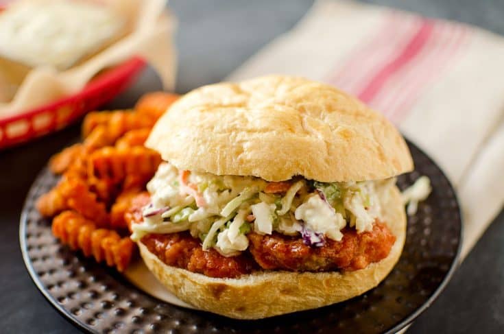 Buffalo Chicken & Bleu Cheese Slaw Sandwich
