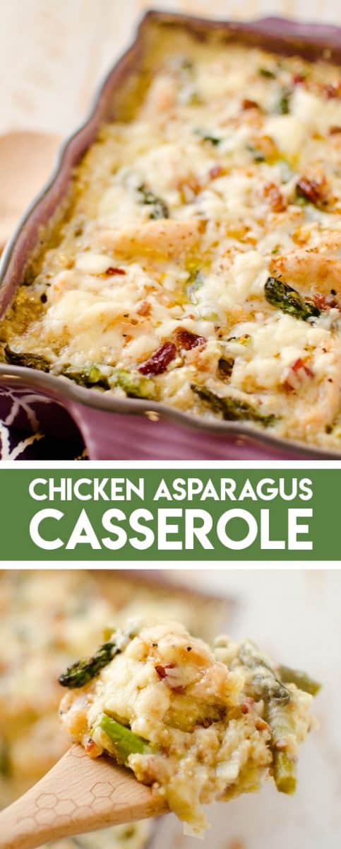 Light Asparagus, Chicken Quinoa Bake