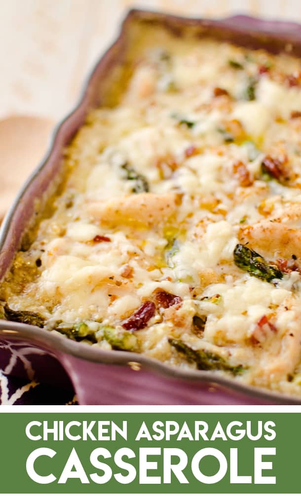 Light Asparagus, Chicken Quinoa Bake
